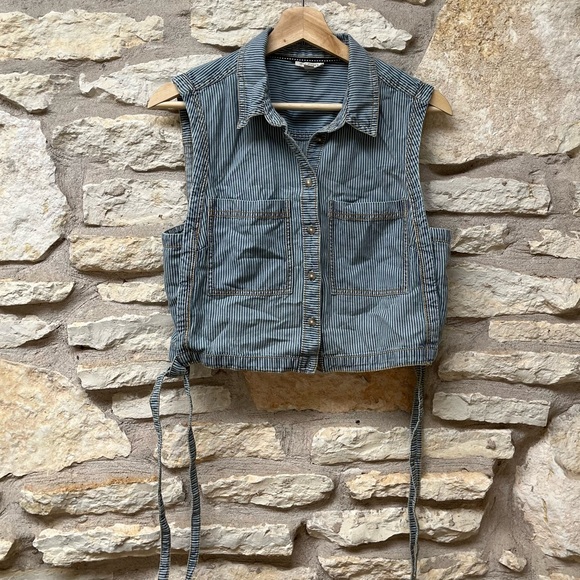 PILCRO Anthropologie Side-Tie Tank Top Striped - Picture 6 of 11